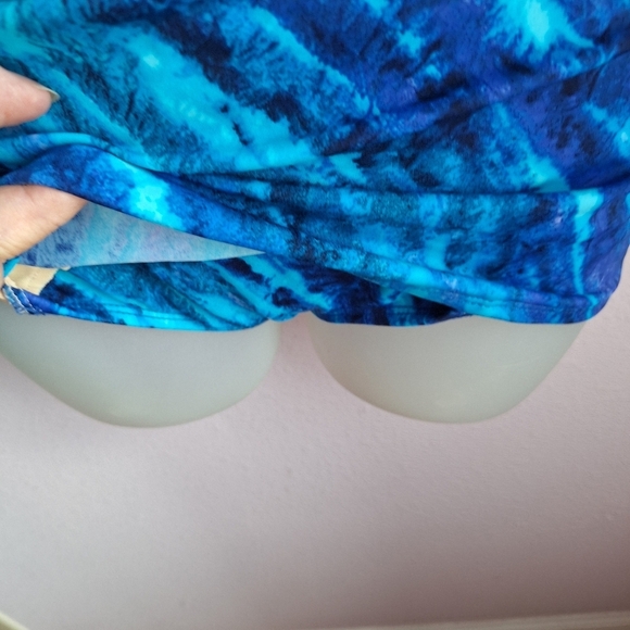 Vintage Roxanne Blue One Piece Swimsuit Size 14 /38D - Picture 8 of 16